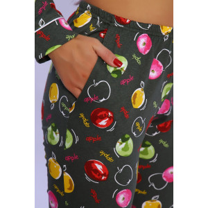 Пижама женская №85020 кулирка (р-ры: 46-56) яблоко