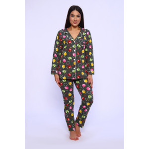 Пижама женская №85020 кулирка (р-ры: 46-56) яблоко