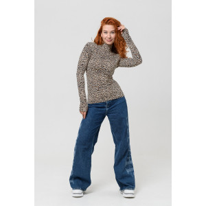 Водолазка женская №18050 вискоза (р-ры: 42-52) леопард
