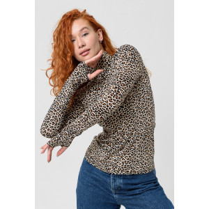 Водолазка женская №18050 вискоза (р-ры: 42-52) леопард