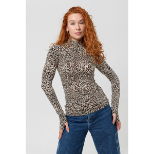 Водолазка женская №18050 вискоза (р-ры: 42-52) леопард