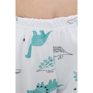 Пижама детская "Морфей" 10117 интерлок (последний размер) белый-бирюзовый 116