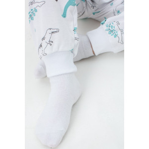 Пижама детская "Морфей" 10117 интерлок (последний размер) белый-бирюзовый 116