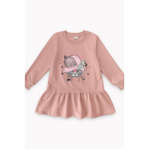 Платье детское "Дерис" 20785 футер 2-х нитка петля (последний размер) розовая дымка 116