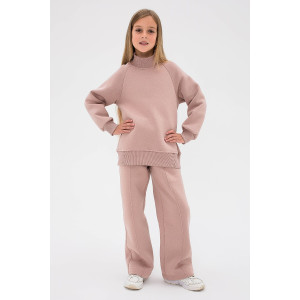 Костюм двойка детский "Виола" 40013 футер 3-х нитка с начесом (последний размер) пыльный беж 158