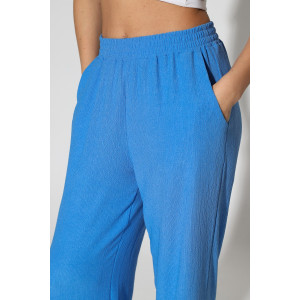 Брюки женские М-1021 жатка (р-ры: 44-56) голубой