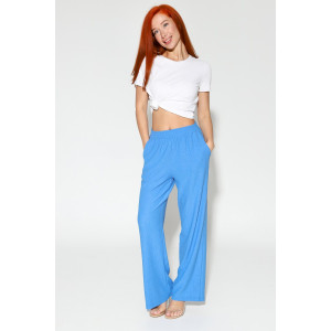 Брюки женские М-1021 жатка (р-ры: 44-56) голубой