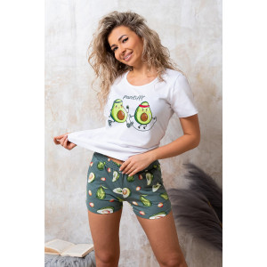 Пижама женская П-146 кулирка (р-ры: 42-56) авокадо хаки