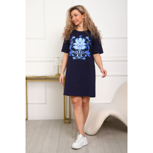 Туника женская №29534 кулирка (р-ры: 46-56) темно-синий Туника женская №29534 кулирка (р-ры: 46-56) темно-синий