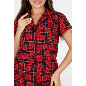 Пижама женская №35326 кулирка (р-ры: 44-54) красный