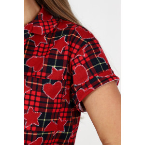 Пижама женская №35326 кулирка (р-ры: 44-54) красный