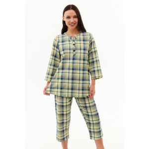 Пижама женская №21599 кулирка (р-ры: 46-60) оливковый