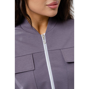 Костюм двойка женский №24778 футер 2-х нитка (р-ры: 46-56) серый Костюм двойка женский №24778 футер 2-х нитка (р-ры: 46-56) серый