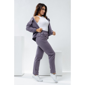 Костюм двойка женский №24778 футер 2-х нитка (р-ры: 46-56) серый Костюм двойка женский №24778 футер 2-х нитка (р-ры: 46-56) серый