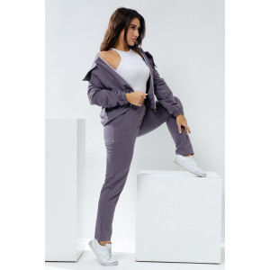 Костюм двойка женский №24778 футер 2-х нитка (р-ры: 46-56) серый Костюм двойка женский №24778 футер 2-х нитка (р-ры: 46-56) серый