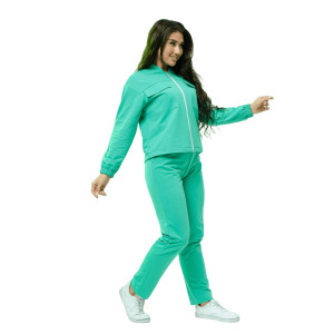Костюм двойка женский №24778 футер 2-х нитка (р-ры: 46-56) зеленый Костюм двойка женский №24778 футер 2-х нитка (р-ры: 46-56) зеленый
