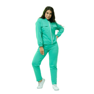 Костюм двойка женский №24778 футер 2-х нитка (р-ры: 46-56) зеленый Костюм двойка женский №24778 футер 2-х нитка (р-ры: 46-56) зеленый