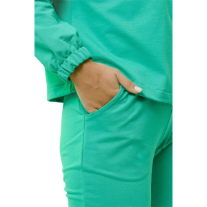 Костюм двойка женский №24778 футер 2-х нитка (р-ры: 46-56) зеленый Костюм двойка женский №24778 футер 2-х нитка (р-ры: 46-56) зеленый