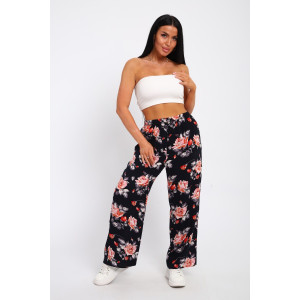 Брюки женские №74364 штапель (р-ры: 46-52) розы Брюки женские №74364 штапель (р-ры: 46-52) розы