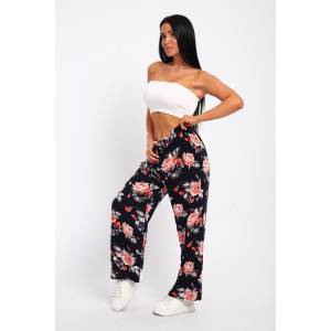 Брюки женские №74364 штапель (р-ры: 46-52) розы Брюки женские №74364 штапель (р-ры: 46-52) розы