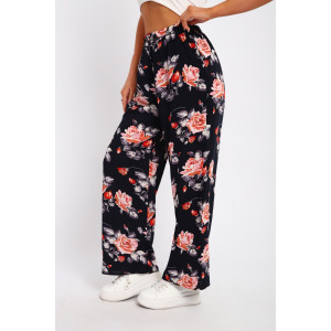 Брюки женские №74364 штапель (р-ры: 46-52) розы Брюки женские №74364 штапель (р-ры: 46-52) розы