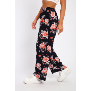 Брюки женские №74364 штапель (р-ры: 46-52) розы Брюки женские №74364 штапель (р-ры: 46-52) розы