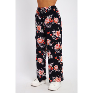 Брюки женские №74364 штапель (р-ры: 46-52) розы Брюки женские №74364 штапель (р-ры: 46-52) розы