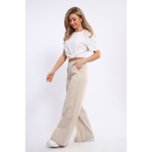 Брюки женские №20685 лён (р-ры: 44-54) светло-бежевый