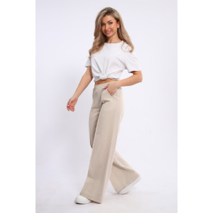 Брюки женские №20685 лён (р-ры: 44-54) светло-бежевый