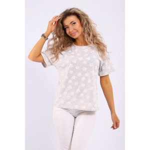 Футболка женская №30118 кулирка (р-ры: 44-54) меланж Футболка женская №30118 кулирка (р-ры: 44-54) меланж