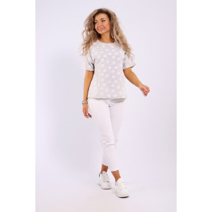 Футболка женская №30118 кулирка (р-ры: 44-54) меланж Футболка женская №30118 кулирка (р-ры: 44-54) меланж