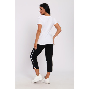 Костюм двойка женский №74716 футер-кулирка (р-ры: 42-60) черный