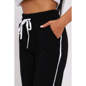 Костюм двойка женский №74716 футер-кулирка (р-ры: 42-60) черный