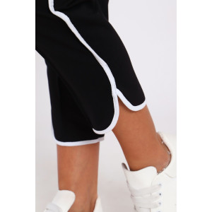 Костюм двойка женский №74716 футер-кулирка (р-ры: 42-60) черный