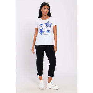 Костюм двойка женский №74716 футер-кулирка (р-ры: 42-60) черный