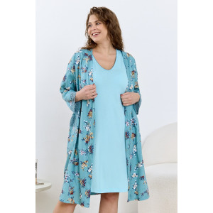 Сорочка женская "Айрис-1" кулирка (р-ры: 48-58) голубой