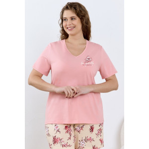 Пижама женская "Айрис-2" кулирка (р-ры: 48-58) персиковый