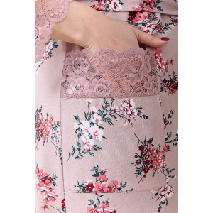 Халат женский "Айрис-3" кулирка (р-ры: 48-58) пудровый