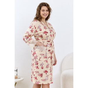 Халат женский "Айрис-3" кулирка (р-ры: 48-58) бежевый