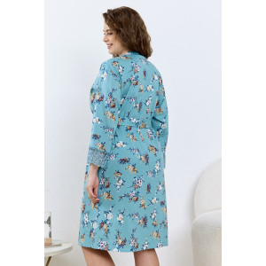 Халат женский "Айрис-3" кулирка (р-ры: 48-58) голубой