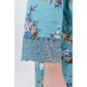 Халат женский "Айрис-3" кулирка (р-ры: 48-58) голубой