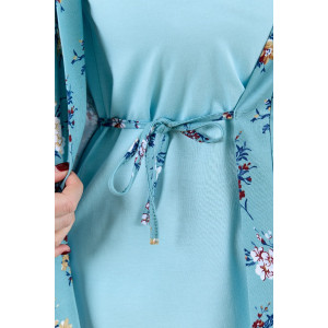 Халат женский "Айрис-3" кулирка (р-ры: 48-58) голубой