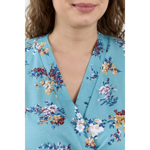 Халат женский "Айрис-3" кулирка (р-ры: 48-58) голубой