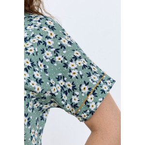 Халат женский "Мирана" кулирка (р-ры: 48-62) зеленый