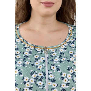 Халат женский "Мирана" кулирка (р-ры: 48-62) зеленый