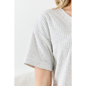 Костюм двойка женский "Изящество" махра (р-ры: 44-54) серый Костюм двойка женский "Изящество" махра (р-ры: 44-54) серый