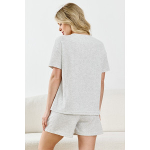 Костюм двойка женский "Изящество" махра (р-ры: 44-54) серый Костюм двойка женский "Изящество" махра (р-ры: 44-54) серый