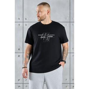 Футболка мужская "Арчи-2" кулирка с лайкрой (р-ры: 48-58) черный