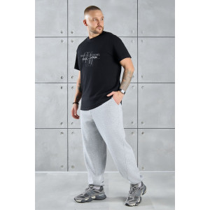 Футболка мужская "Арчи-2" кулирка с лайкрой (р-ры: 48-58) черный