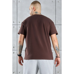 Футболка мужская "Арчи-2" кулирка с лайкрой (р-ры: 48-58) шоколадный